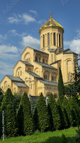 Fotografie The Holy Trinity Cathedral of Tbilisi in Georgia