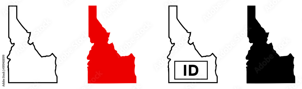 Foto idaho state map icon set