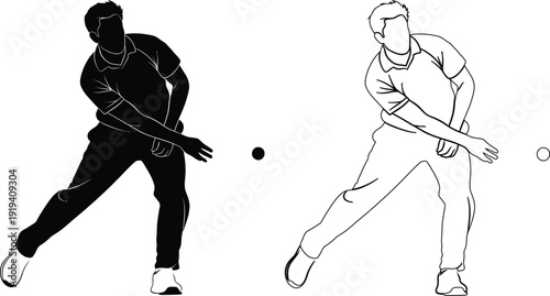 A comparison of cricket bowling actions between two different techniques.