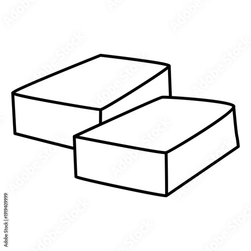 Tofu Food Illustration Vector Set