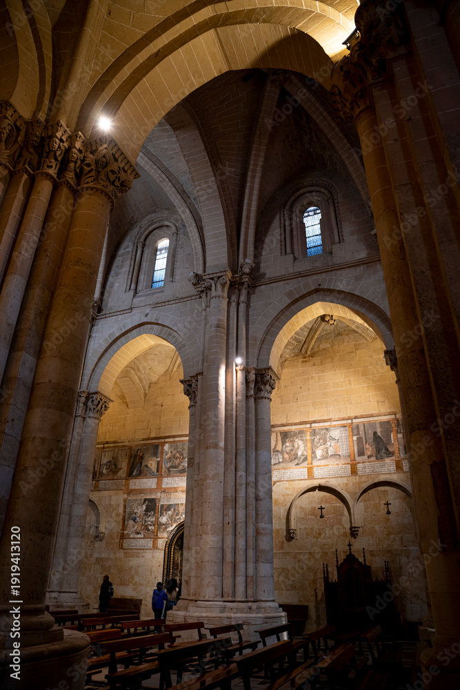 Fototapeta premium Interior of a historic church with arches.