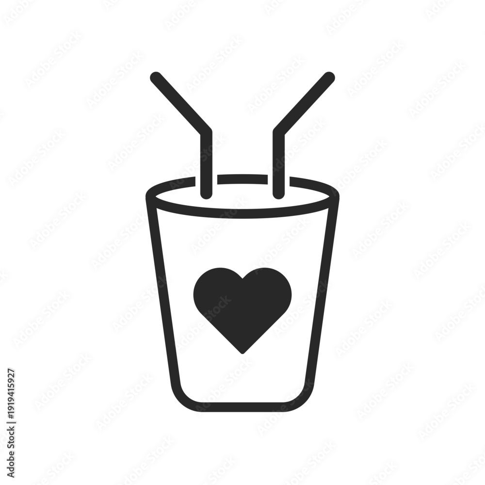 Obraz premium Love Drink Icon