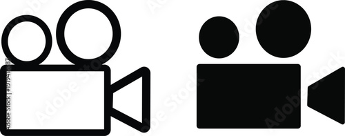 camera icon. video camera symbol. movie sign vector