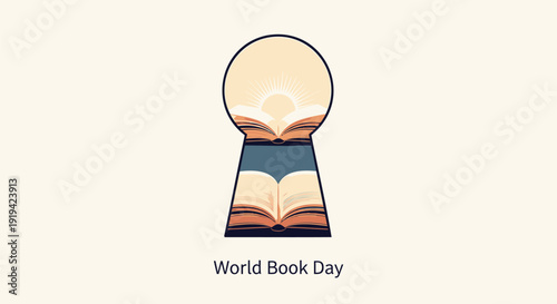 World Book Day icon set, includes reading, literacy, education symbol. Created in flat style with colorful palette.
