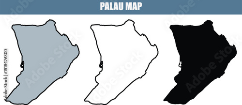 Detailed map of Palau in various styles for travel and geography purposes