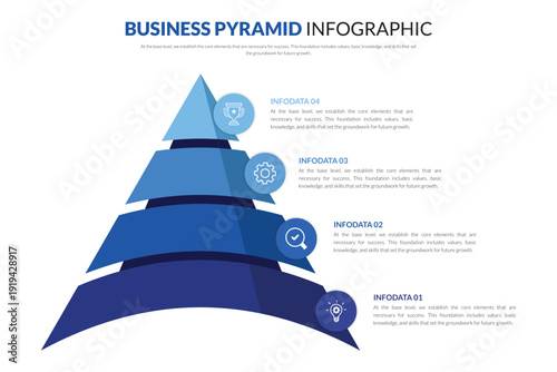 Business Pyramid Infographic – Hierarchical Growth Strategy & Success Model