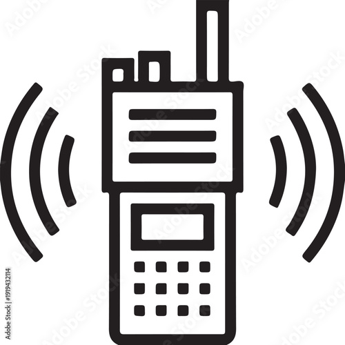 This vector illustration features a blue wi-fi radio button and wireless network icon symbol designed for internet communication and mobile technology business web sign concepts