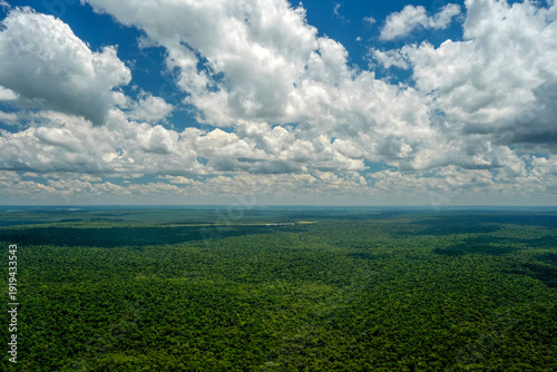 Aerial view Iguazu falls waterfalls Scenic destination panorama from helicopter tour