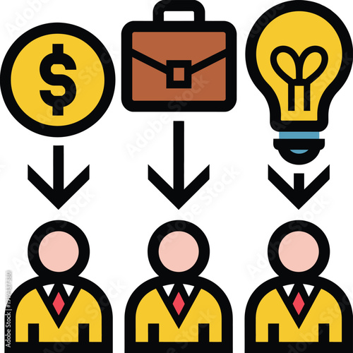 Niche Roles icon, specialized job and professional position concept with unique career path symbols, vector illustration in flat, line, glyph, and gradient styles for business, HR, and organizational 