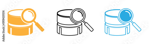 Colorful paint cans with magnifying glasses