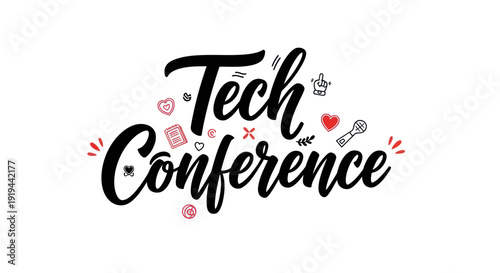 Tech conference decorative typography