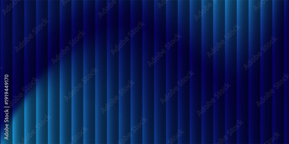 Obraz premium Trendy blue wavy gradient and bright smooth fluted vertical lines. waves lines modern