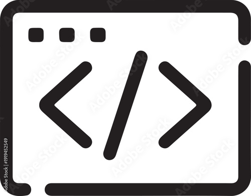modern Code bracket vector icon