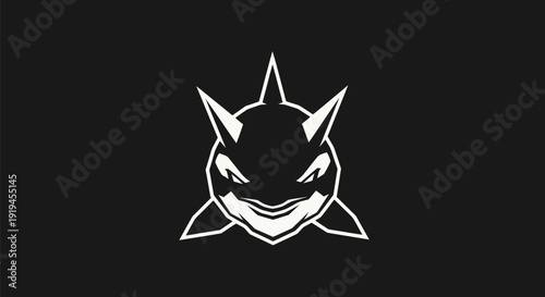Shark head graphic illustration