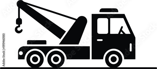 Tow truck vector icon