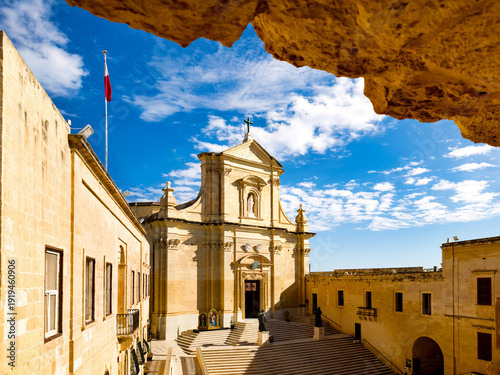 Photos Victoria, Gozo Island, Malta: Cathedral of the Assumption in the Cittadella on a sunny day with blue sky