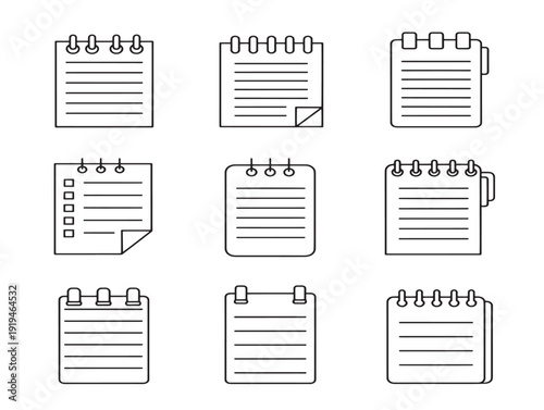 Eye catching reminder notes illustration in modern outline style