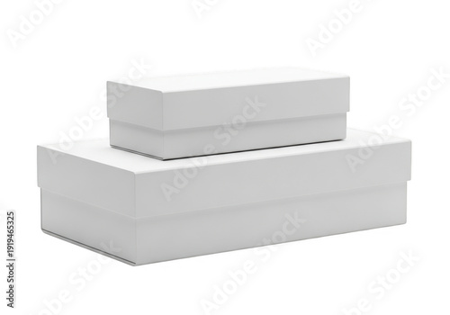 Two white mattresses on top of each other isolated on transparent background