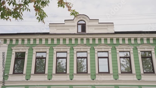 Old building in the city, building facade
