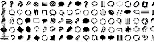 Collection of diverse quotation marks including single and double quotes in various styles as typographic symbols for graphic design and editorial purposes