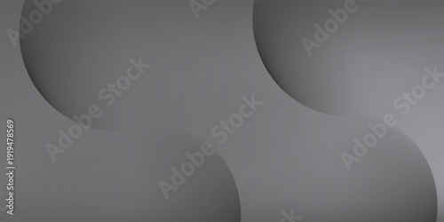 Elegant dark gray overlapping circles create a modern, sophisticated abstract background.vector ilustration