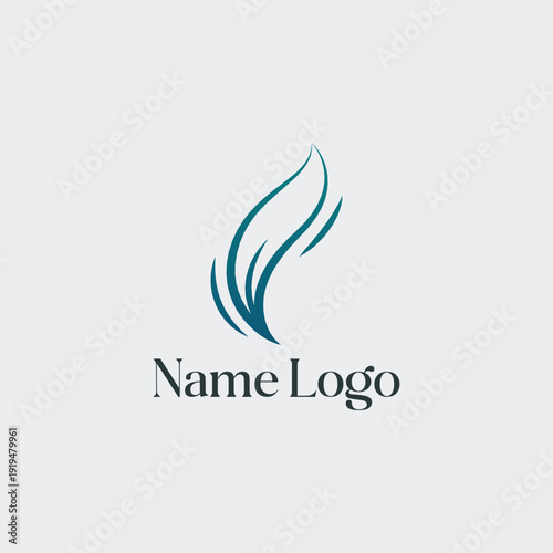 Premium Gradient Aesthetic Shape Logo Luxury Beauty Skincare Cosmetic Brand Elegant Modern Branding Identity Vector Template