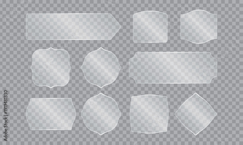 ガラス風デザインの見出しフレームセット