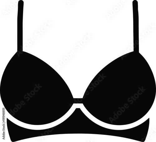 Bra silhouette vector art Illustration