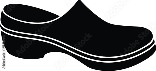 Clogs silhouette vector art Illustration