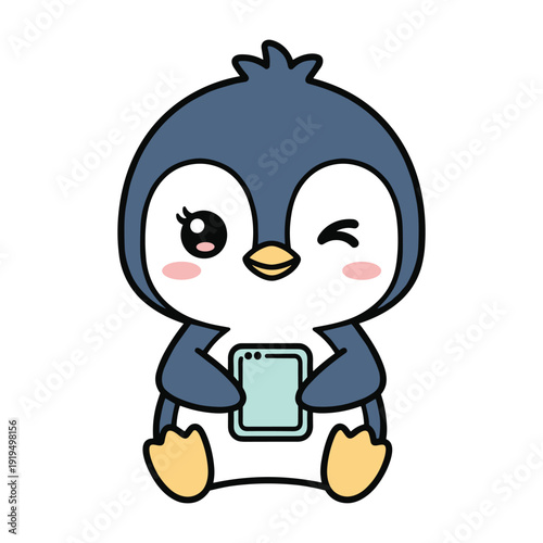 Adorable Shiba Inu Holding a Phone