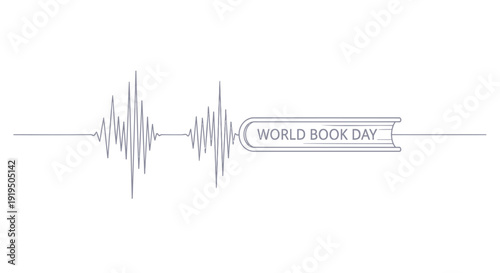 World Book Day sound wave icon