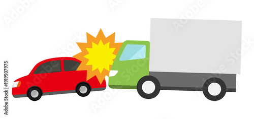トラックと車の追突事故