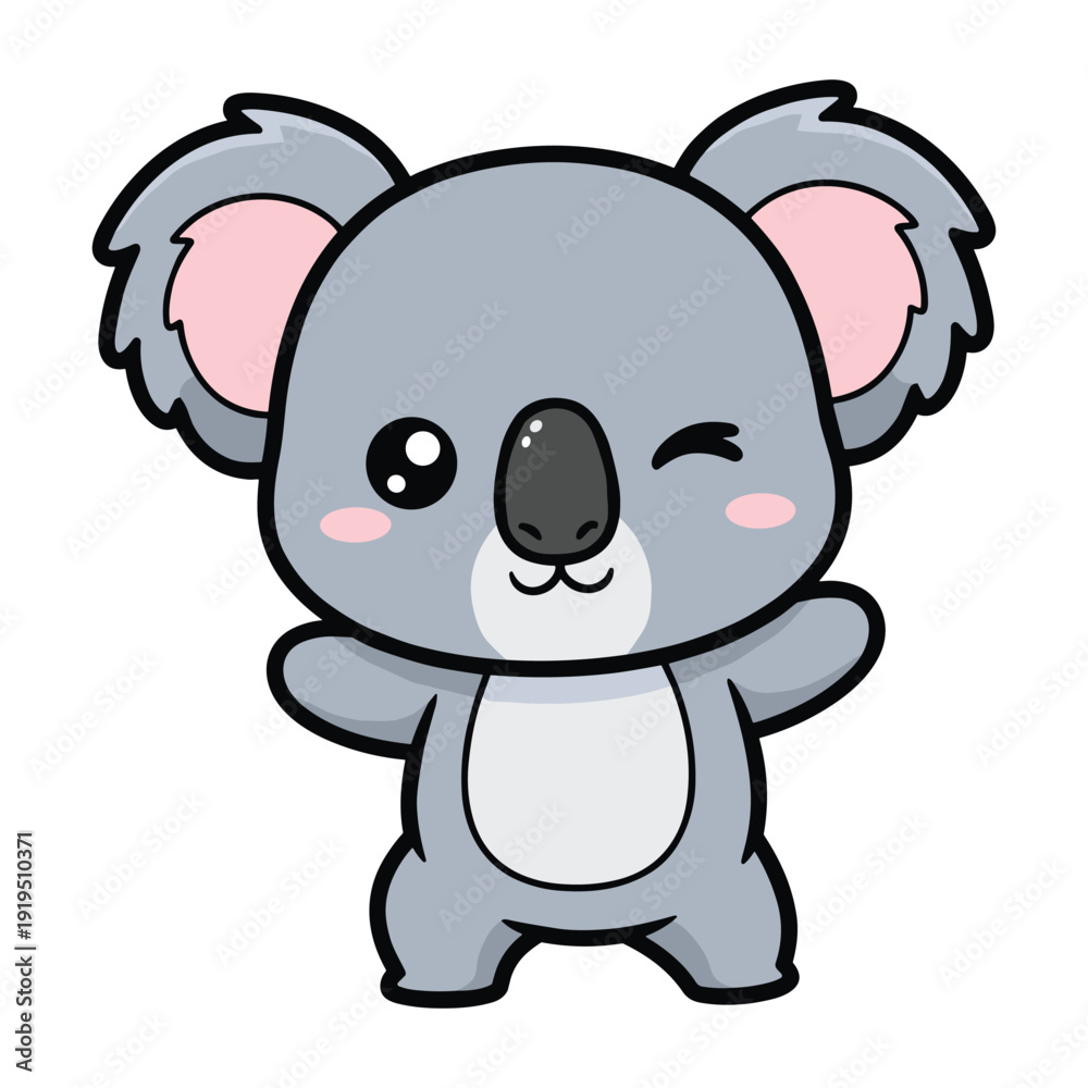 Fototapeta premium Cute Husky Puppy Vector Illustration