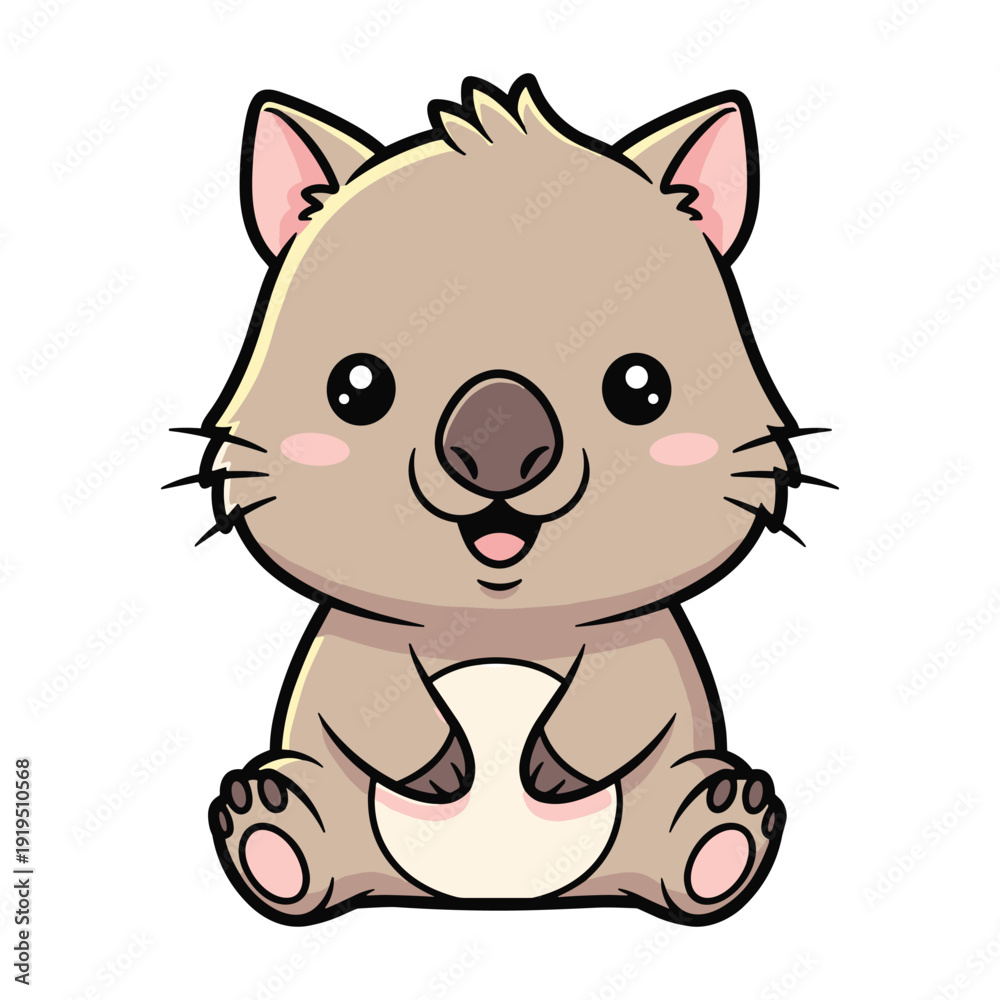 Fototapeta premium Adorable Pink Owl Holding a Key