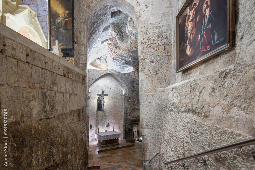 Ταπετσαρία The Exaltation of the Holy Cross Place in Church of the Holy Sepulchre Jerusalem