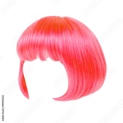 Cuadro en lienzo Vibrant Pink Bob Wig for Stylish Hair Transformation