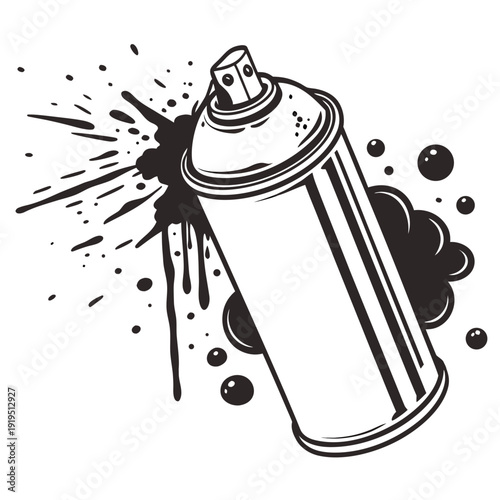 vector illustration of a spray can