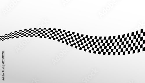 Race flag icon. Flat design. Black and white checkered race flag symbol. Illustration on a white background, suitable for automotive themes, motorsports, competitions, speed, racing events.