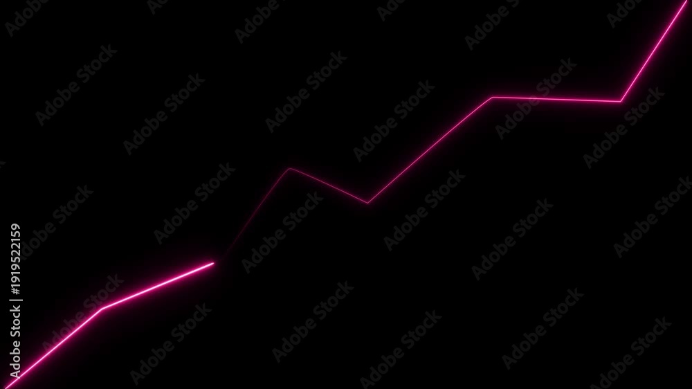Line Graph Successful Description Rising line graph. Successful growth trend red line graph ...