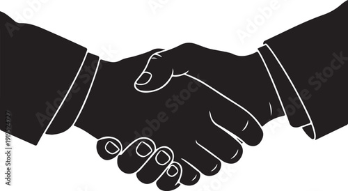 Handshake agreement isolated on transparent background