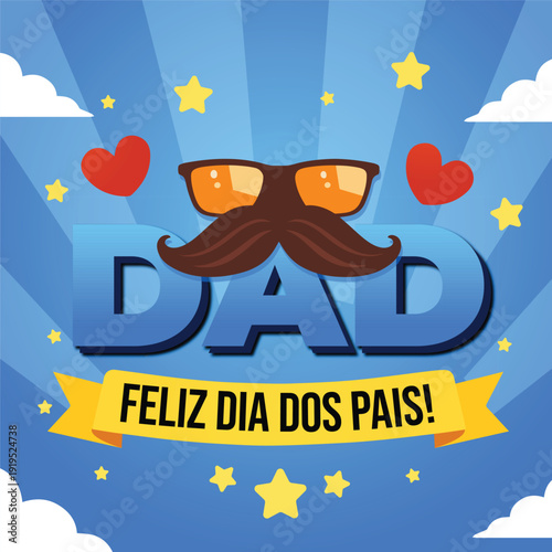 Happy father's day social media post template