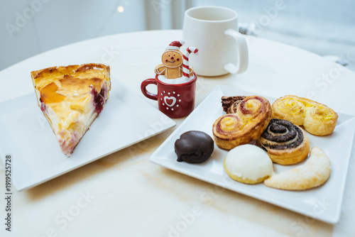 Dessert selection on a tabl...