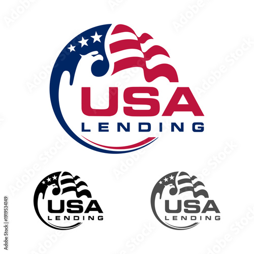Made in USA logo design Vector