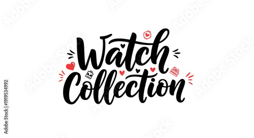 Watch collection typography design