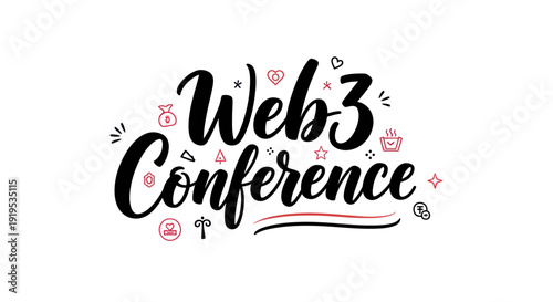 Web 3 conference title in black and white