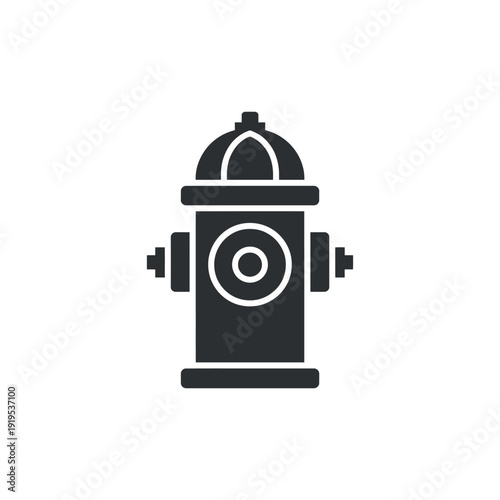 Modern fire hydrant icon for urban infrastructure designs