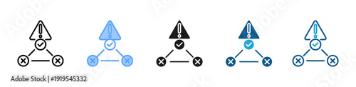 Fault Tolerance icon set multiple style collection