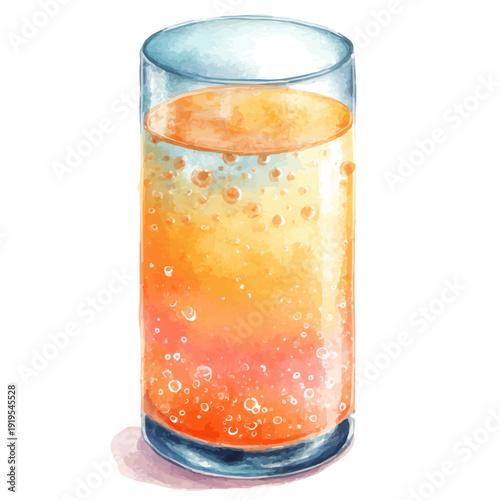 Electrolyte Drink watercolor artwork, high-quality professional vector illustration isolated on a white background.