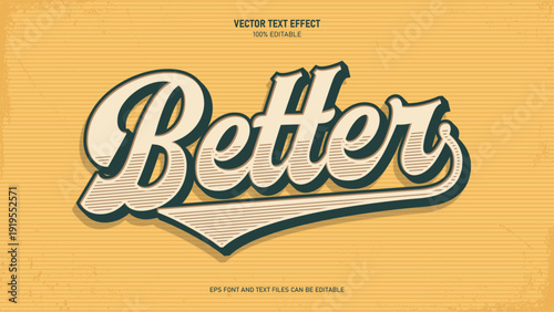 better retro vintage style text effect