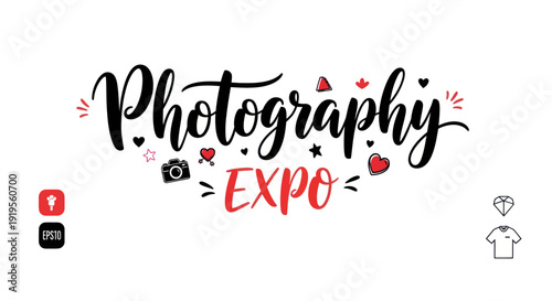 Photography expo typography design